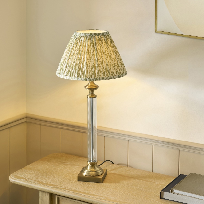 Endon 122515 - AVEBURY Table Lamp 1xE27/10W/230V brass/green