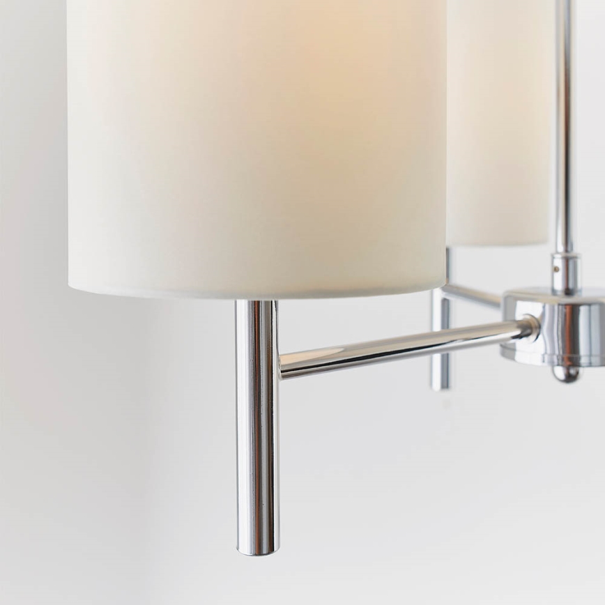 Endon 56642 - Chandelier on a pole BRIO 3xE14/40W/230V shiny chrome/white