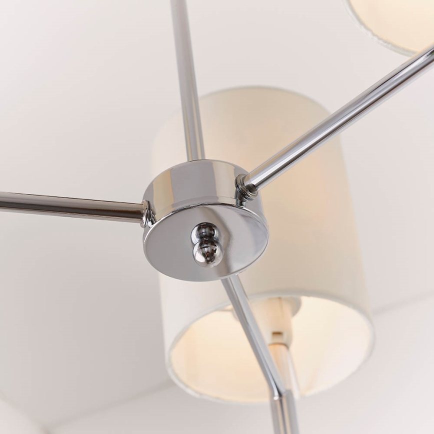 Endon 56642 - Chandelier on a pole BRIO 3xE14/40W/230V shiny chrome/white
