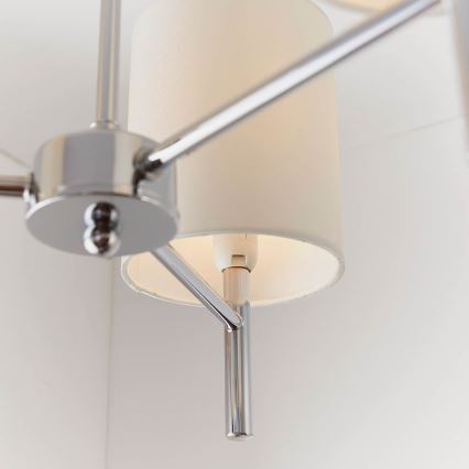 Endon 56642 - Chandelier on a pole BRIO 3xE14/40W/230V shiny chrome/white