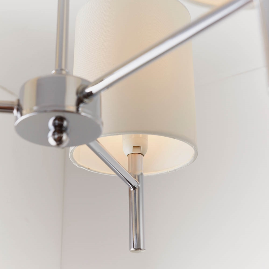 Endon 56642 - Chandelier on a pole BRIO 3xE14/40W/230V shiny chrome/white