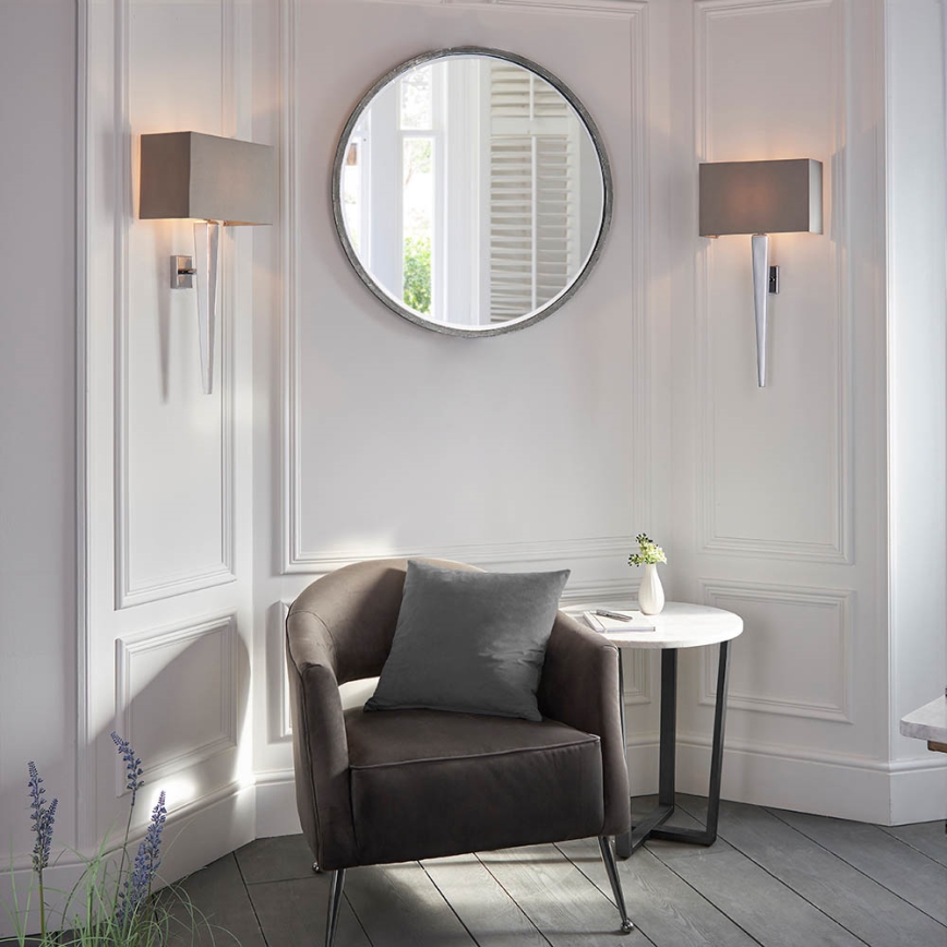 Endon 56706 - MORETO wall light 1xE14/7W/230V polished chrome/grey