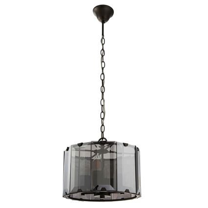 Endon 61281 - Chain-hung chandelier CLOONEY 4xE14/40W/230V black/smoked
