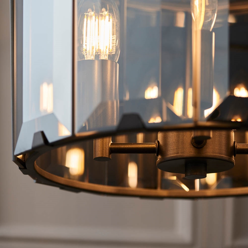 Endon 61281 - Chain-hung chandelier CLOONEY 4xE14/40W/230V black/smoked