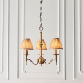 Endon 63628 - STANFORD chain-hung chandelier 3xE14/40W/230V brass/beige