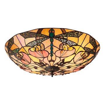 Endon 63922 - Tiffany Ceiling Light ASHTON 2xE27/60W/230V Ø 45 cm