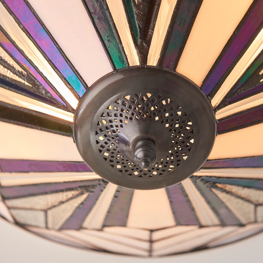 Endon 63935 - Tiffany ASTORIA ceiling light 2×E27/60W/230V, Ø 48 cm