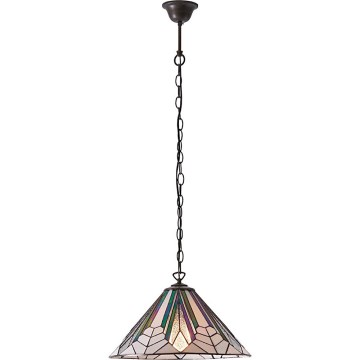 Endon 63937 - Tiffany ASTORIA Chain Pendant Chandelier 1xE27/60W/230V Ø 40 cm