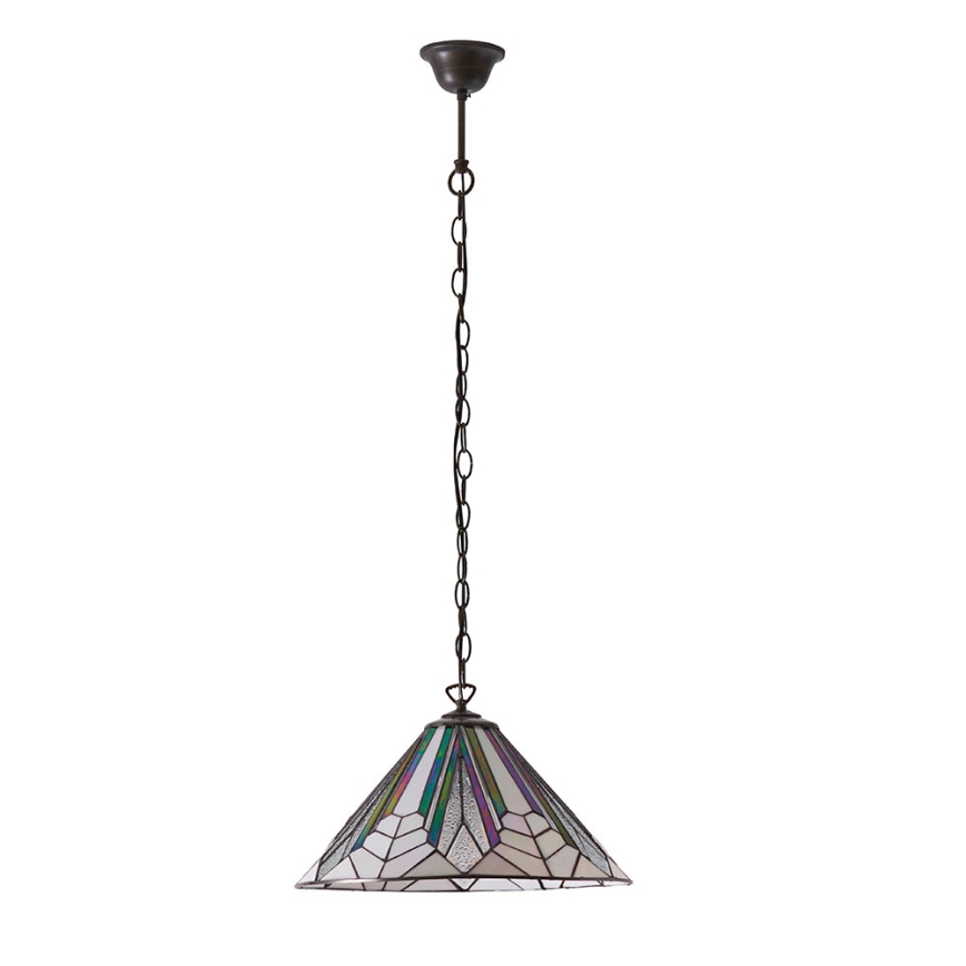 Endon 63937 - Tiffany ASTORIA Chain Pendant Chandelier 1xE27/60W/230V Ø 40 cm