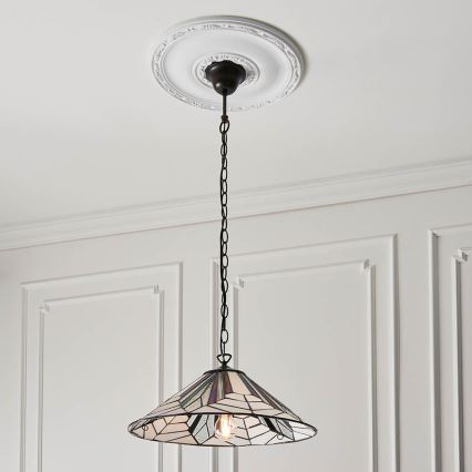 Endon 63938 - Tiffany ASTORIA Chain-Hung Chandelier 1xE27/60W/230V Ø 48 cm
