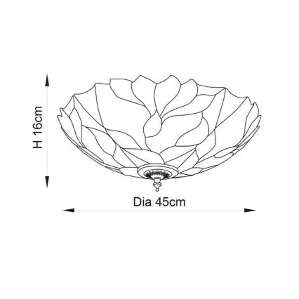 Endon 63960 - BOTANICA ceiling light 2xE27/60W/230V Ø 45 cm