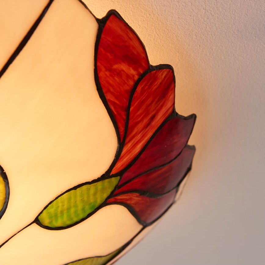 Endon 63960 - Tiffany BOTANICA ceiling light 2xE27/60W/230V Ø 45 cm