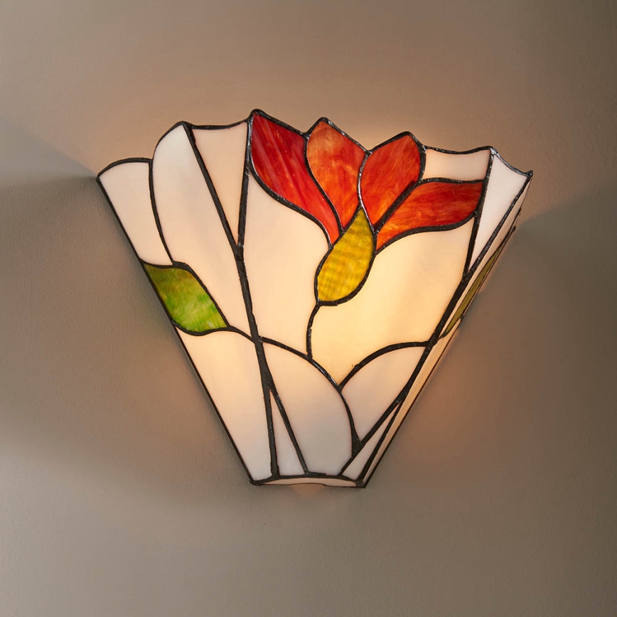 Endon 63964 - Tiffany BOTANICA Wall Light 1xE14/40W/230V