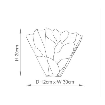 Endon 63964 - Tiffany BOTANICA Wall Light 1xE14/40W/230V