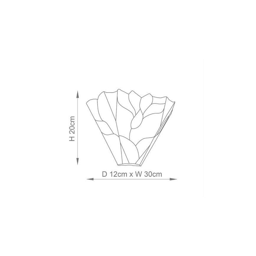 Endon 63964 - Tiffany BOTANICA Wall Light 1xE14/40W/230V