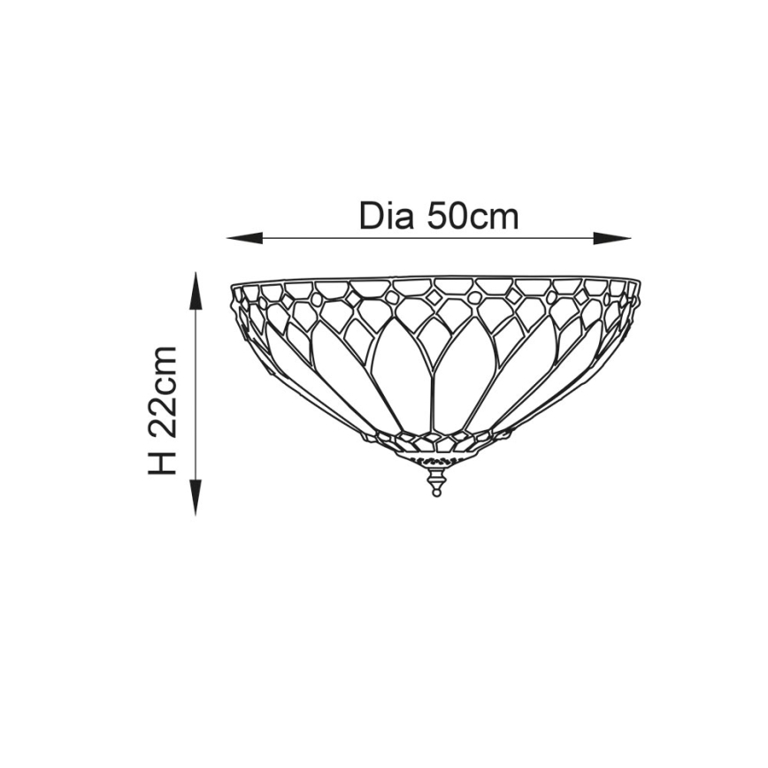 Endon 63973 - Ceiling light BROOKLYN 2xE14/60W/230V d. 50 cm