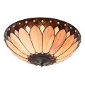 Endon 63973 - Tiffany BROOKLYN Ceiling Light 2xE14/60W/230V Ø 50 cm