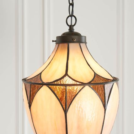 Endon 63974 - BROOKLYN Chain-hung chandelier 1xE27/60W/230V Brown
