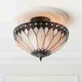 Endon 63978 - Flush-mounted Tiffany chandelier BROOKLYN 3xE27/60W/230V diam. 40 cm