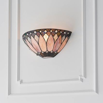 Endon 63983 - Tiffany BROOKLYN Wall Light 1xE14/40W/230V