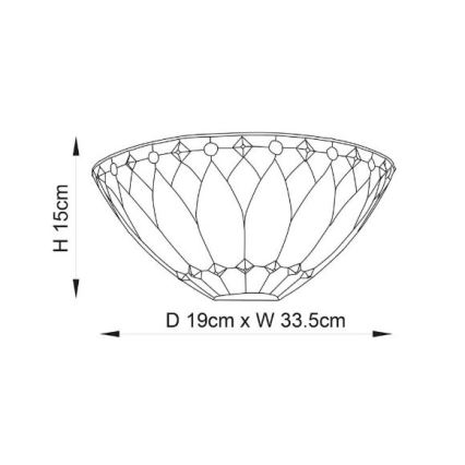 Endon 63983 - Tiffany BROOKLYN Wall Light 1xE14/40W/230V