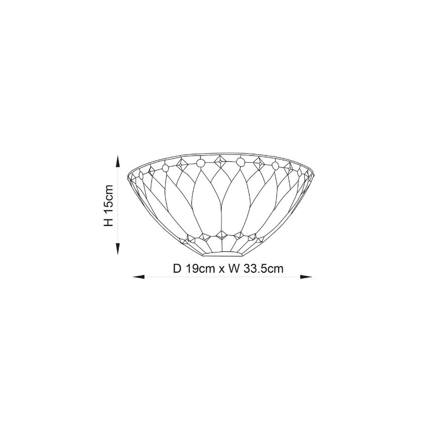 Endon 63983 - Tiffany BROOKLYN Wall Light 1xE14/40W/230V