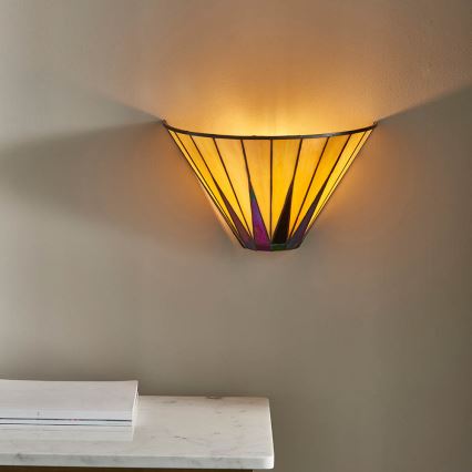 Endon 64046 - Tiffany DARK STAR Wall Light 1xE14/40W/230V