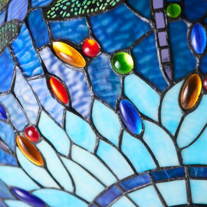 Endon 64075 - Chain-hung chandelier Tiffany DRAGONFLY 3xE27/60W/230V Ø 41 cm