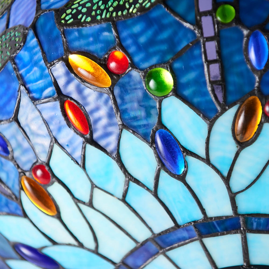 Endon 64075 - Chain-hung chandelier Tiffany DRAGONFLY 3xE27/60W/230V Ø 41 cm