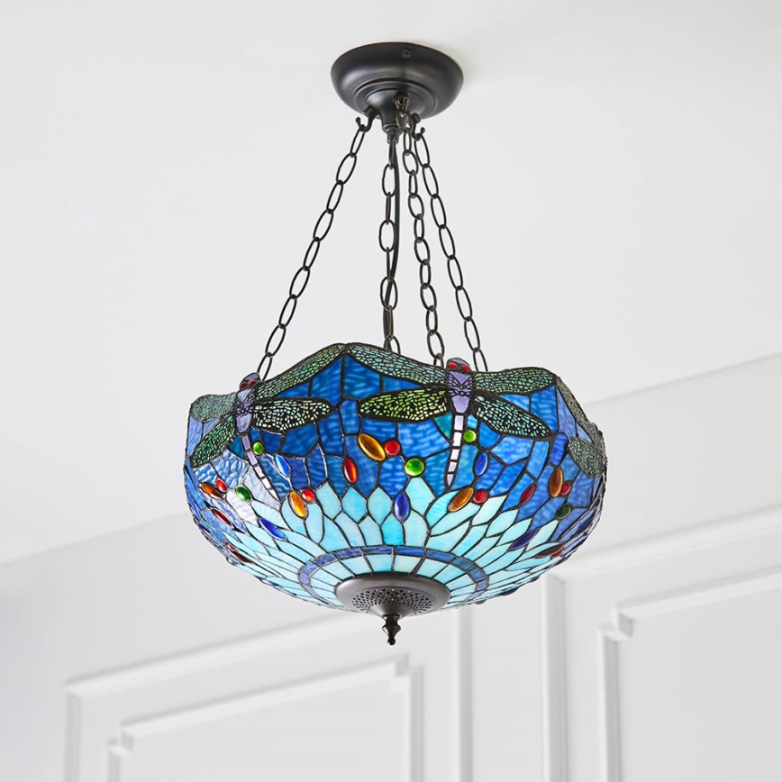 Endon 64075 - DRAGONFLY Chain-Hung Chandelier 3xE27/60W/230V Ø 41 cm