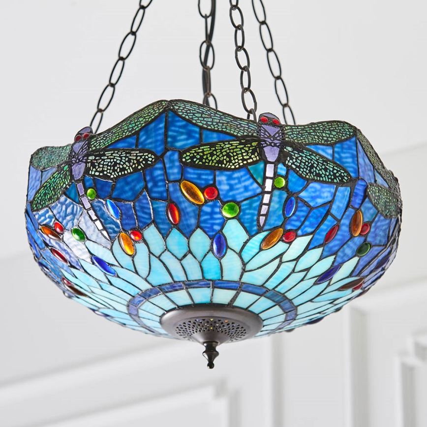 Endon 64075 - DRAGONFLY Chain-Hung Chandelier 3xE27/60W/230V Ø 41 cm