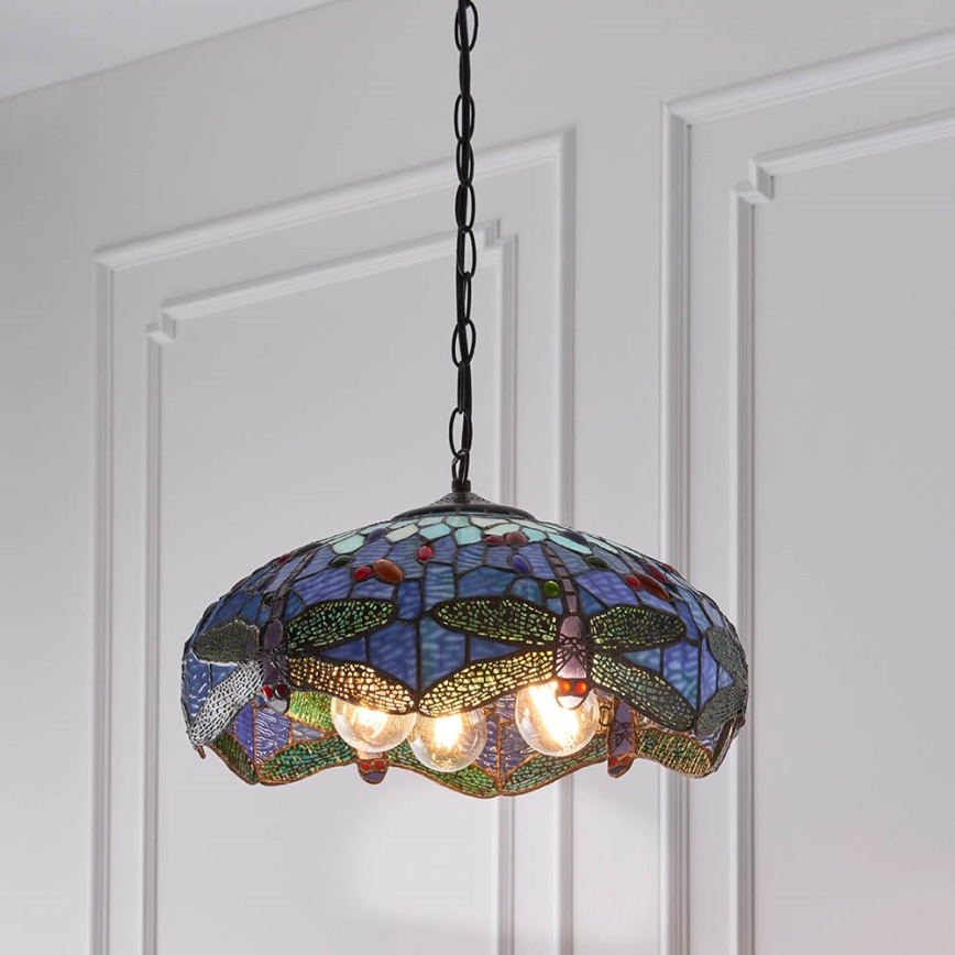 Endon 64080 - DRAGONFLY chain-hung chandelier 3xE27/60W/230V Ø 41 cm