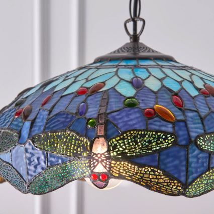 Endon 64080 - DRAGONFLY chain-hung chandelier 3xE27/60W/230V Ø 41 cm