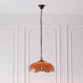 Endon 64081 - Chain-hung Tiffany DRAGONFLY chandelier 3xE27/60W/230V Ø 41 cm