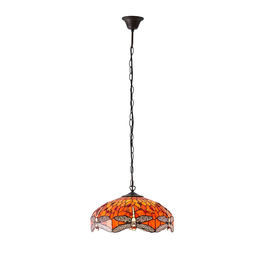 Endon 64081 - Chain-hung Tiffany DRAGONFLY chandelier 3xE27/60W/230V Ø 41 cm