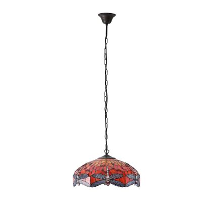 Endon 64081 - Chain-hung Tiffany DRAGONFLY chandelier 3xE27/60W/230V Ø 41 cm