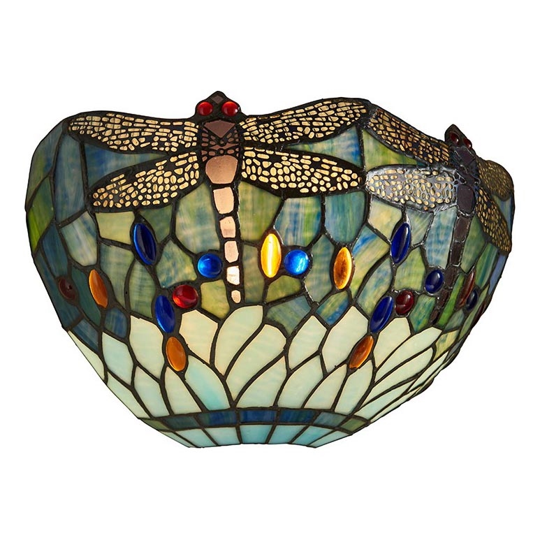 Endon 64102 - Tiffany DRAGONFLY Wall Light 1xE14/40W/230V