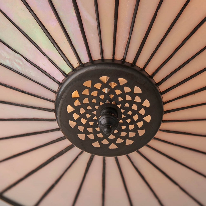 Endon 64145 - Tiffany FARGO Ceiling Light 2x E27/60W/230V Ø 41.5 cm