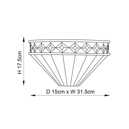 Endon 64149 - Tiffany FARGO Wall Light 1xE14/40W/230V