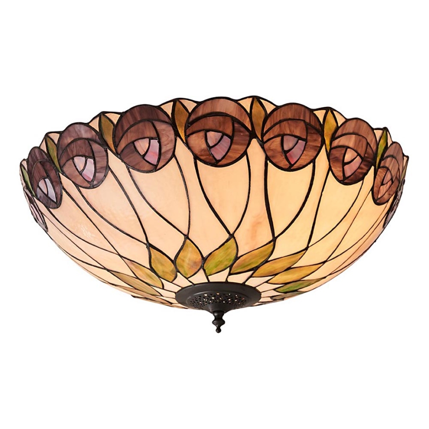 Endon 64173 - Tiffany Ceiling Light HUTCHINSON 2xE27/60W/230V diameter 50 cm