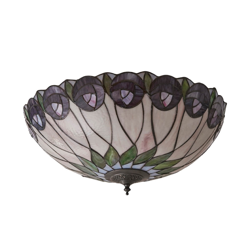 Endon 64173 - Tiffany Ceiling Light HUTCHINSON 2xE27/60W/230V diameter 50 cm