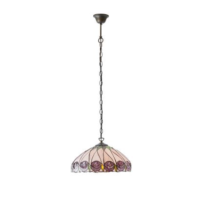 Endon 64176 - Tiffany Hutchinson chain pendant 1xE27/60W/230V Ø 40 cm