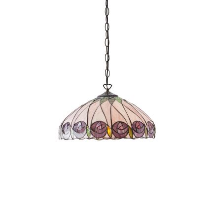 Endon 64176 - Tiffany Hutchinson chain pendant 1xE27/60W/230V Ø 40 cm