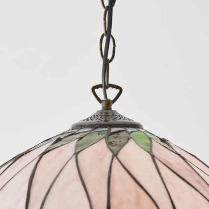 Endon 64176 - Tiffany Hutchinson chain pendant 1xE27/60W/230V Ø 40 cm
