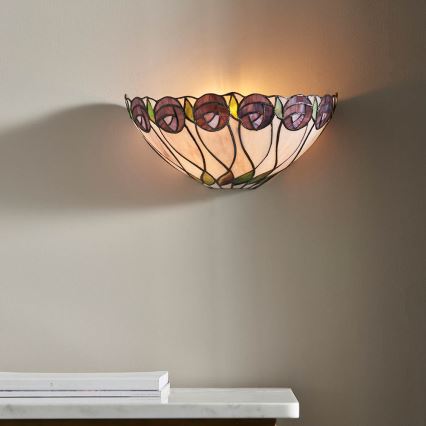 Endon 64178 - Tiffany HUTCHINSON Wall Light 1xE14/40W/230V