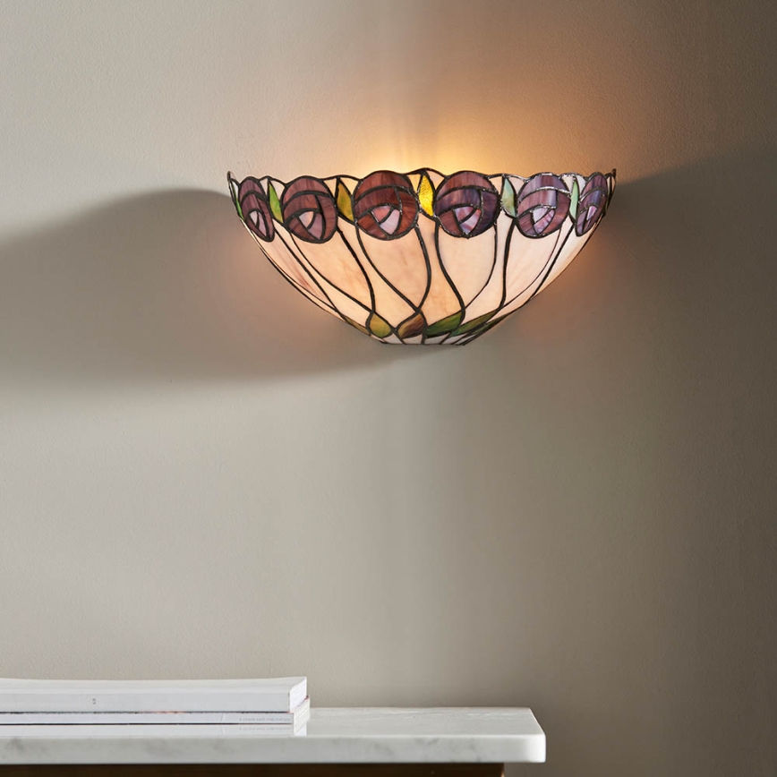 Endon 64178 - Tiffany HUTCHINSON Wall Light 1xE14/40W/230V