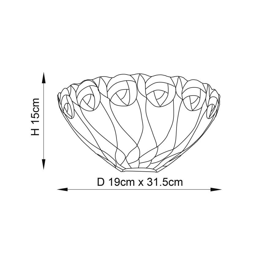 Endon 64178 - Tiffany HUTCHINSON Wall Light 1xE14/40W/230V