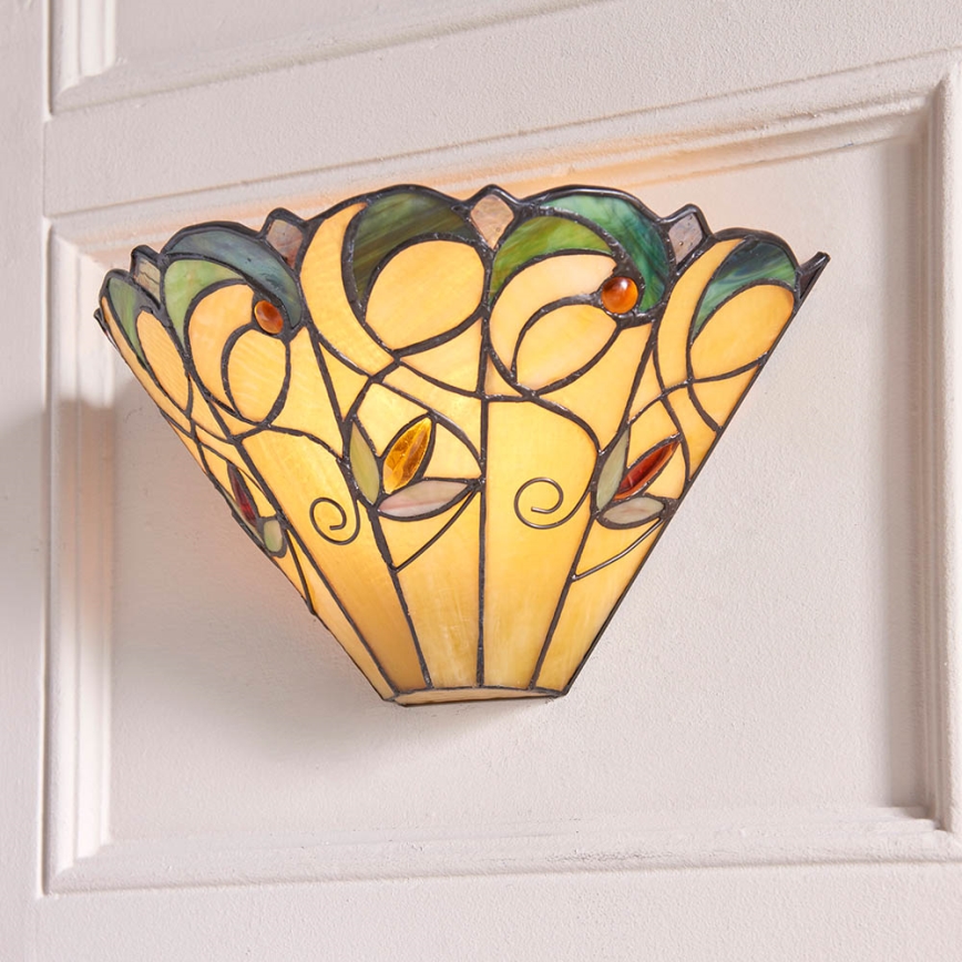 Endon 64198 - Tiffany JAMELIA Wall Light 1xE14/40W/230V