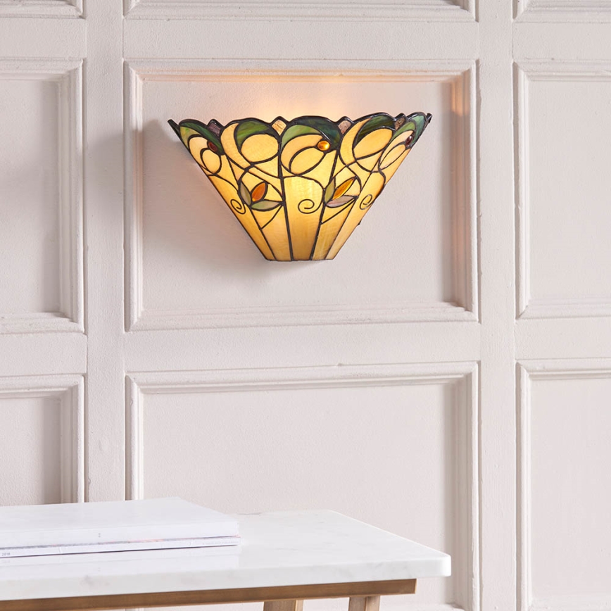 Endon 64198 - Tiffany JAMELIA Wall Light 1xE14/40W/230V