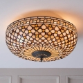Endon 64276 - Tiffany MILLE FEUX Ceiling Light, 2x E27/60W/230V, Ø 45 cm